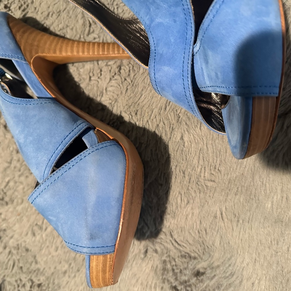 Coach Blue Open-Toe Heels - Picture 12 of 16